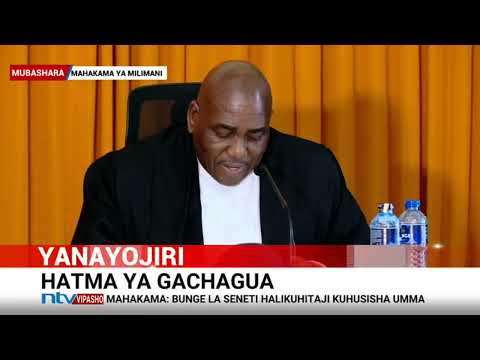 High Court delivers judgment on former DP Rigathi Gachagua's impeachment
