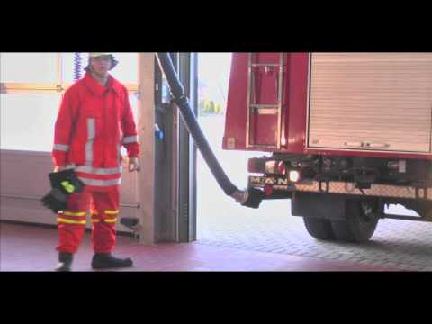 Diesel Abgas absaugsysteme für Rettungsfahrzeuge