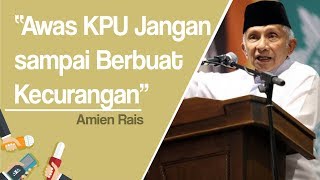 Amien Rais: Hendak Jadikan Jokowi 'Bebek Lumpuh' hingga Akan Gempur KPU jika Ada Kecurangan