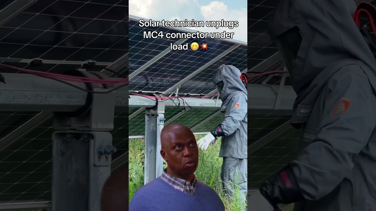 Inexperienced solar technician causes arc flash 💥