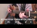 Sally Wheatley - Lyrics & Chords (D)
