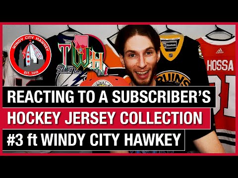 Reacting to a Subscriber's Hockey Jersey Collection: #3 ft Windy City Hawkey