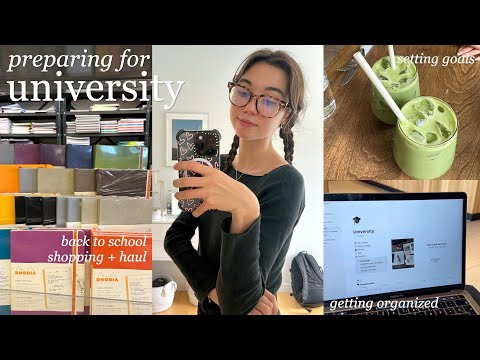 preparing for university | back to school shopping + haul, getting organized & goal setting
