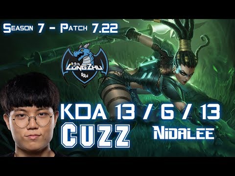 LZ Cuzz NIDALEE vs KHA'ZIX Jungle - Patch 7.22 KR Ranked