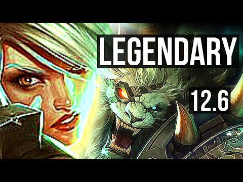 RIVEN vs RENGAR (TOP) | 3.8M mastery, 7 solo kills, Legendary | BR Diamond | 12.6