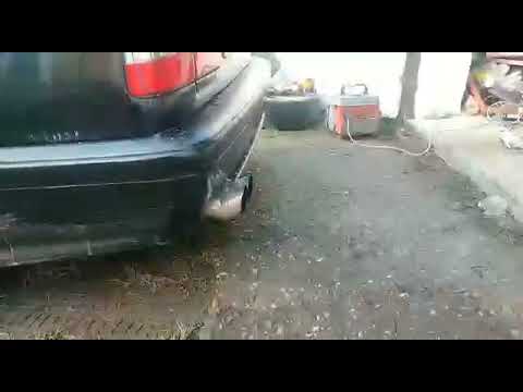 BMW E34 otevřený výfuk a plamen...