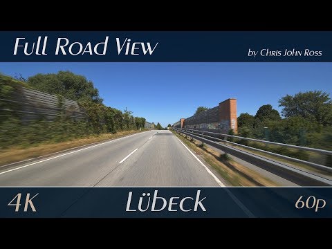 Lübeck, Germany: St. Jürgen - Bundesstraße (B207), Berliner Allee, Kronsforder Allee - 4K Ultra HD