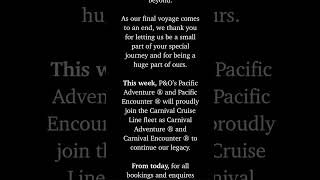 Final P&O Cruises Australia Information #pocruises #pocruisesaustralia #cruiseship #rip #cruise