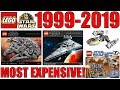 The 20 MOST EXPENSIVE LEGO Star Wars Sets Released From 1999 2019 By Year