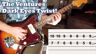 Guitar solo: Dark Eyes Twist - [Ventures cover with TABS!]