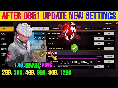 Free Fire New Setting After ob51 Update | Free Fire Setting | Free Fire New Setting | New loadout