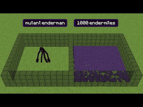 1000 endermites vs mutant enderman