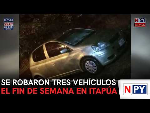 Se robaron tres vehículos el fin de seman en Itapúa
