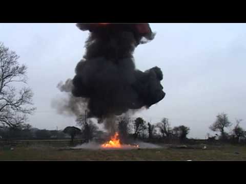 Petrol / Diesel Explosion using Dynamite.