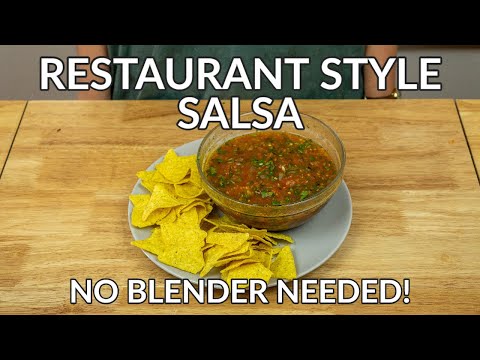 Mexican Restaurant Salsa Without a Blender Recipe