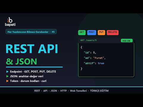 REST API Nedir? Endpoint, HTTP Metotları, JSON ve Token