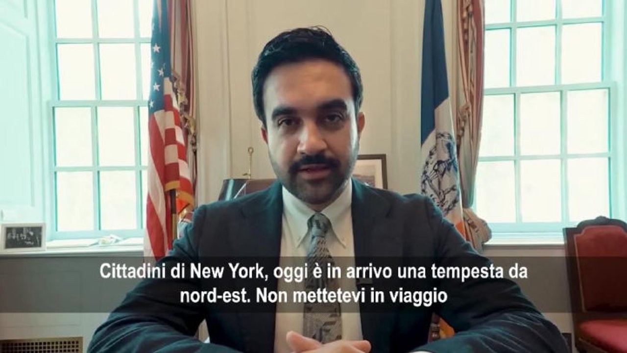 Mamdani: In arrivo tempesta a New York, evitare spostamenti non essenziali, state al sicuro