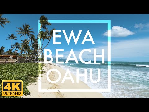 [4K] Ewa Beach, Oahu Hawaii | Virtual Walking Tour | Peaceful Travel Simulator