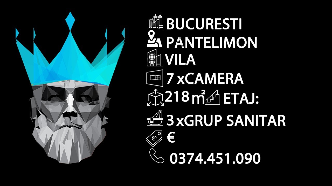 Tur video Pantelimon | Vila 7 Camere | Teren 310 Mp | Foisor | P+1 