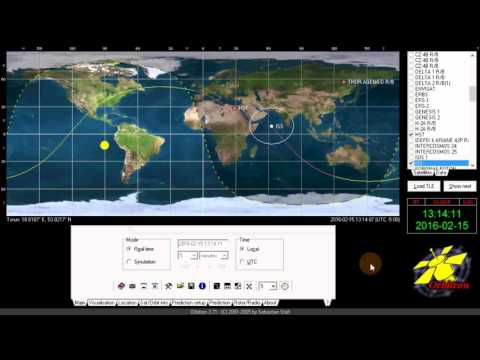 Orbitron Satellite tracking software setup for map selection TLE or Kepler update and Your location
