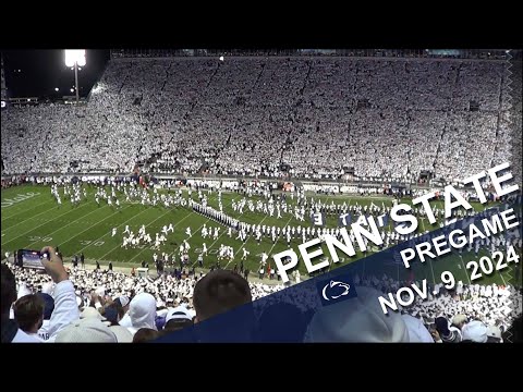 The Penn State Blue Band whiteout pregame show.  11/9/2024.