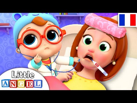 Maman est Malade - Bébé Louis Prend Soin de Maman - Comptine en Français pour Enfants
