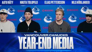 Aatu Räty, Nikita Tolopilo, D Elias Pettersson & Nils Hoglander Year-End Media 2025.26