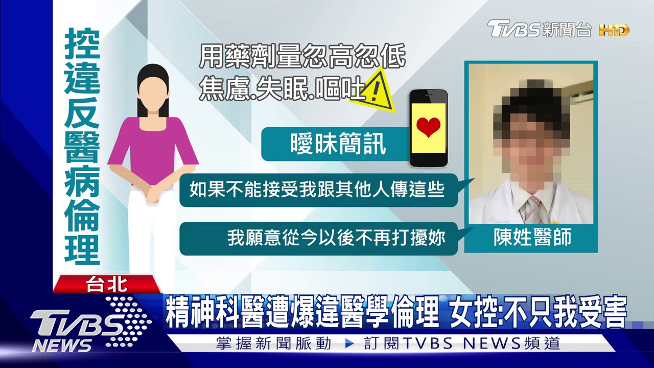 女病患控醫諮商「診間發生性關係」 醫遭停職
