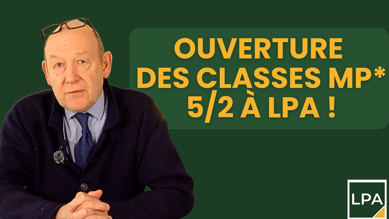 Ouverture de la classe MP* spéciale 5/2 — La Prépa Autrement