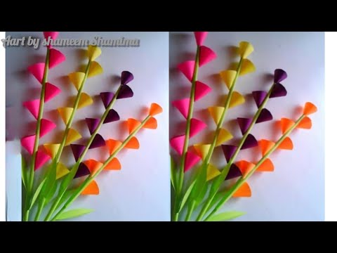 How to make paper flower // Easy and beautiful paper flower making  // Diy paper flower craft