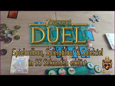 7 Wonders Duel in 55 Sekunden | Spielaufbau, Spielablauf und Spielziel kurz erklärt