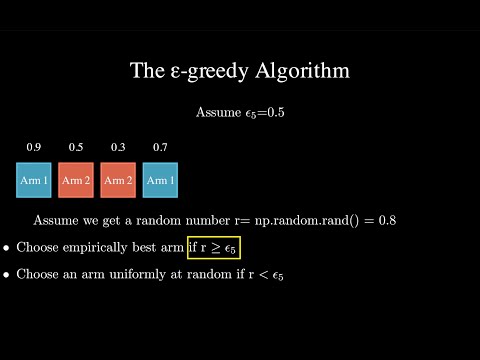 Multi-armed bandit algorithms - Epsilon greedy algorithm