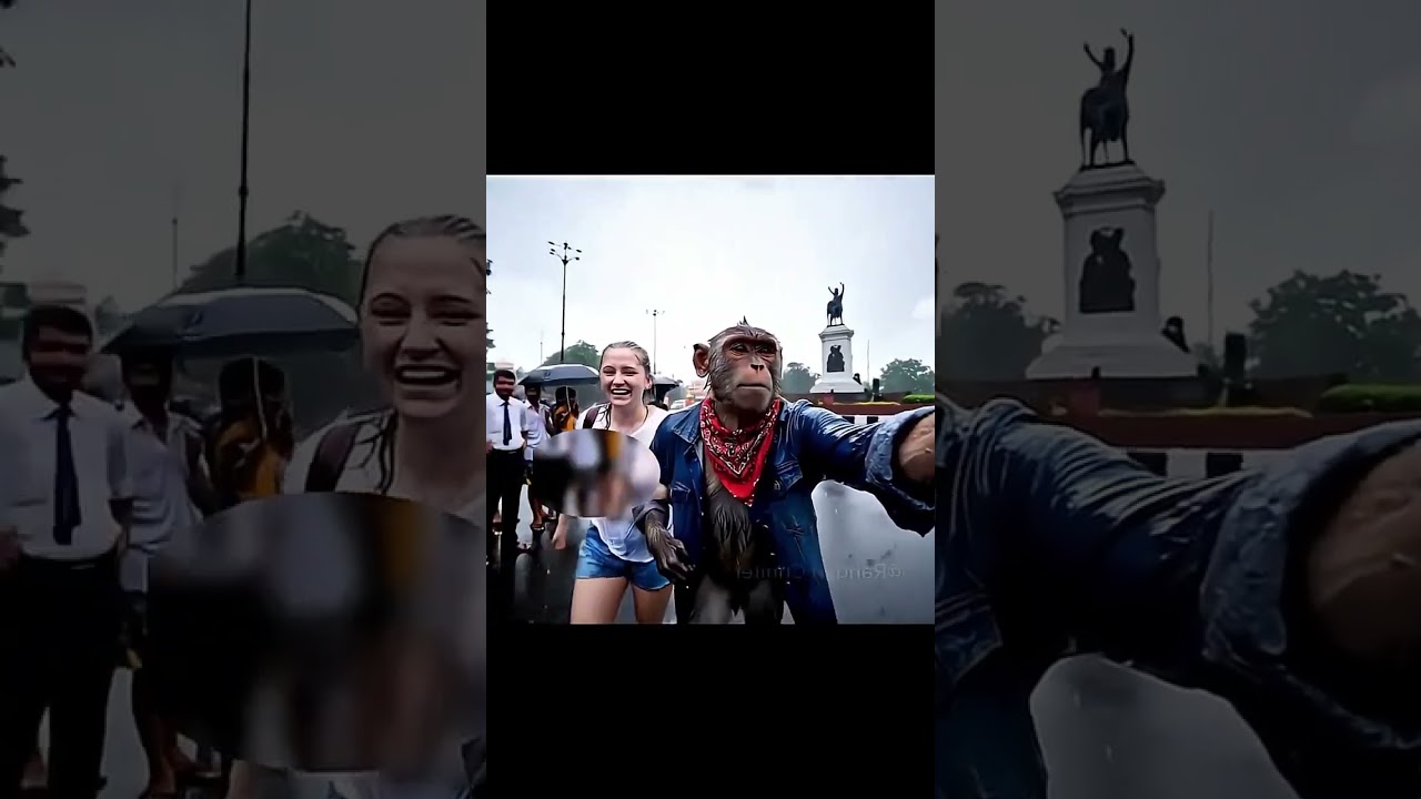 how to making  monkey vlogger/blogger video(  से बंदर का ब्लॉग वीडियो कैसे बनाए ) #funny #aivlog #