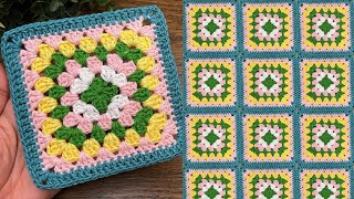 Simple&easy granny square tutorial for beginners 