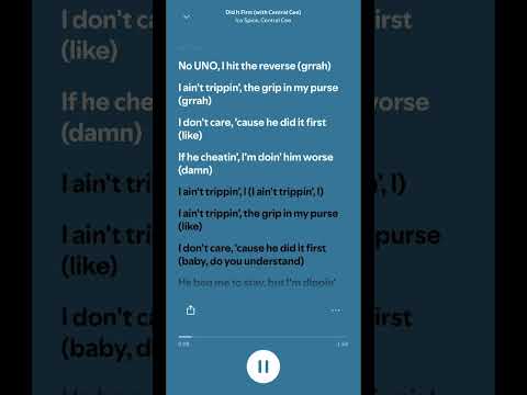 | Did it first | Ice Spice | Central Cee |