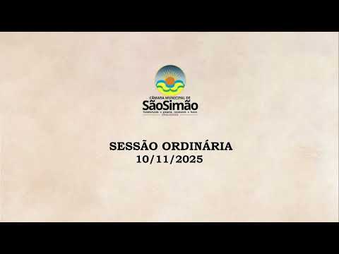 SESSÃO ORDINÁRIA - 10/11/2025
