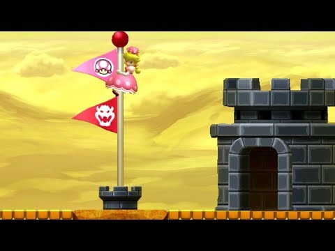 New Super Mario Bros U Deluxe - All Secret Exits with Peachette