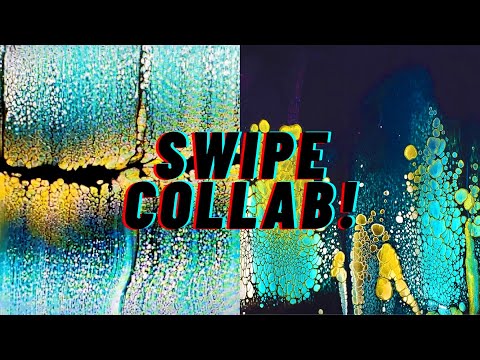 (391) Acrylic Pouring Swipe Technique Collab with Art by Tracie Reed- Acrylic Pouring With Friends!