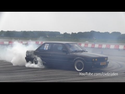 Modified BMW 316 E30 4.0L V8 Drifting and Burnout!