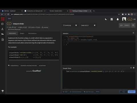 Codewars Unique In Order Javascript Code Challenge