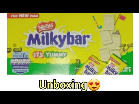 Unboxing milkybar pack