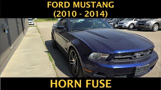 Ford Mustang - HORN FUSE LOCATION (2010 - 2014)