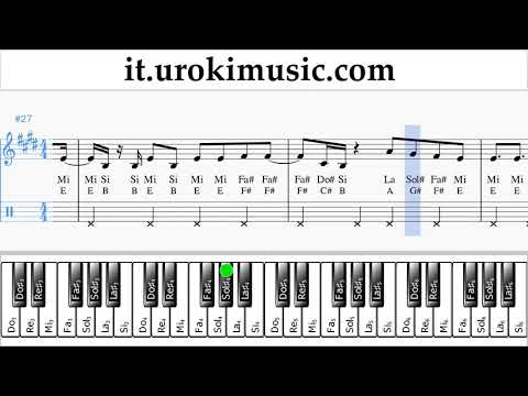 Lezioni di Pianoforte (mano destra) Silvestre Dangond Nicky Jam - Cásate Conmigo Tutorial Spartito