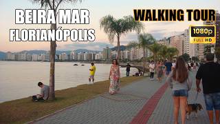 Caminhada no Centro de Florianópolis Até a Ponte Hercílio Luz - Walking Tour Santa Catarina Brazil