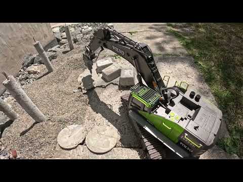 HUINA 1593 RC Excavator PUTS ALL Attachments to the TEST!