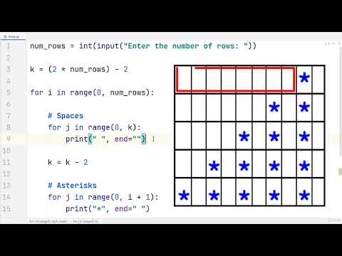 Python Program to Print a Half Pyramid Pattern Using Loops | Python Star Pattern Tutorial