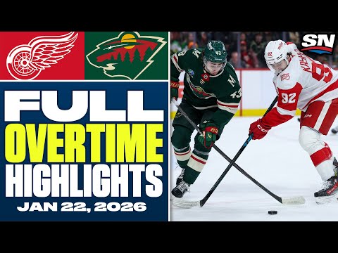 Detroit Red Wings at Minnesota Wild | FULL Overtime Highlights - January 22, 2026