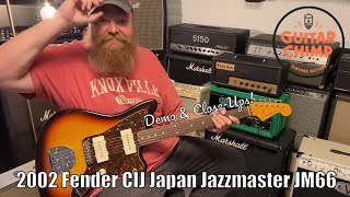 Video thumbnail for 2002 Fender CIJ Japan Jazzmaster JM66 80 3 Tone Sunburst by Guitar Chimp