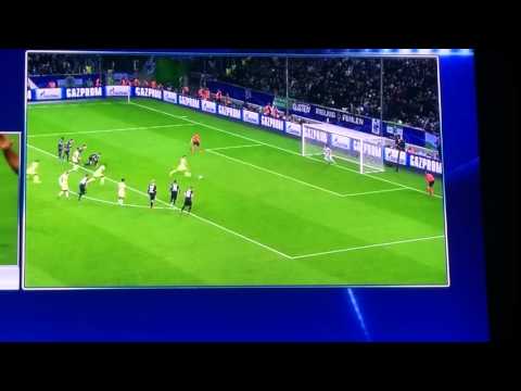 CHL GLADBACH VS MAN CITY 1-2 GOAL PENALTY KUN AGUERO 30.9.15