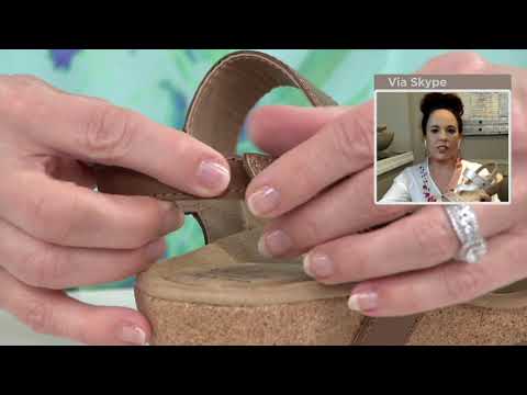 Earth Origins Leather Strap Wedges - Kendra Khloe on QVC
